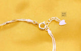 Women's 925 Sterling Silver Double Rows Star & Lucky Beads Bracelet