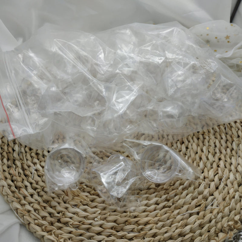 25pcs Clear Parfait Cups Plastic Food Deco Part