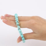 Natural Stone Bracelet Amethyst Turquoise Elastic Bangles