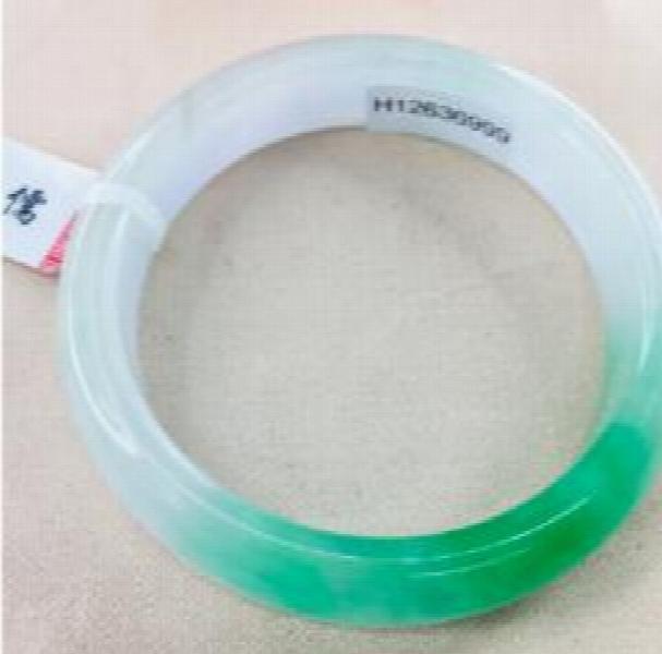 Zheru Jewelry Natural Jadeite Bracelet, Fresh & Ice Two-Color, 54-62mm