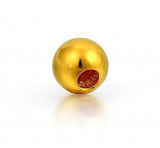 1pc 24K Yellow Pendant/Lucky 4mm 3mm Smooth Transfer Beads 999 Light Beads