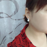 925 Silver Stud Earring with Zircon and Pearl