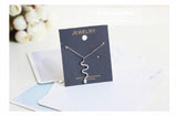 925 Silver Snake Necklace Pendant Zircon Jewelry for Women