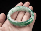Natural Burmese Jade Light Flower 54-64mm Bracelet Princess Jewelry