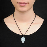 Zheru Jewelry Natural Burmese Jade Amulet Landscape Pendant