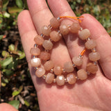 AA Faceted Sunstone Gem Beads 8*6mm Column Shape Loose Beads for Jewelry