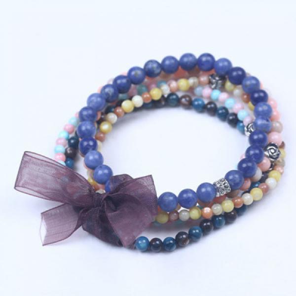Colorful Shell Beads Bracelet with Flower Charm