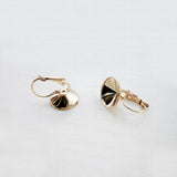 Stainless Steel French Lever Back Earrings with 12mm Circle Bezel Rivoli Stones