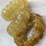Yellow Jade Stone Beads Bracelet Gemstone Bangle for Women