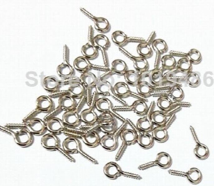 11x5mm Silver Screw Pins With Eye Bail for Chunky Pendant Making