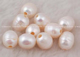 20pcs Freshwater Pearl Beads 9-11mm Nature Egg Big Hole