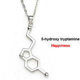 925 Silver Molecular Formula Pendant Necklace