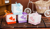 50pcs Love Heart Paper Packaging Display Box for Wedding/Jewelry/Candy/Food