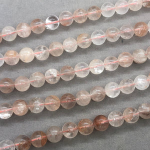 6A Fire Quartz Natural Stone Beads Red Blood Crystal DIY Jewelry