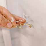 Zircon Initial Baby Bangle, Child & Adult Size Spiritual Jewelry