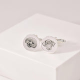 Pet Portrait Cufflinks Engraved Pet Memorial Wedding Gift