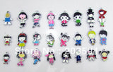 100Pcs/Lots Alloy Mixed Enamel Boy&girl Charms