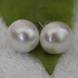 11-12mm Freshwater Pearl Stud Earrings Silver Stud Jewelry
