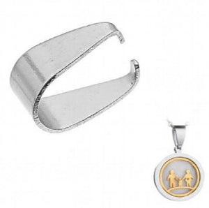 304L Stainless Steel Pendant Pinch Bail Clasps DIY Jewelry Findings