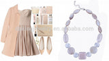 Pink Shell Bead Stone Necklace for Women