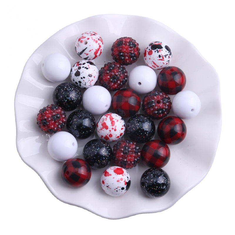 20mm Mixed Colorful Large Acrylic Beads 50pcs Lot Kids Chunky Necklace Jewelry