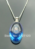 25pcs Water Drop Rice Vial Pendants Empty Glass Bottle