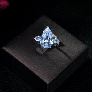 Famous Women CZ Wedding Crown Rings R-14