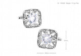 Men's Crystal Cuff Links in 5 Colors