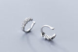 10mm 925 Sterling Silver Clip Earrings Zirconia AAA+ Set (No Pierced) C-G0827