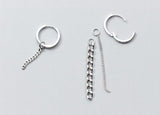 925 Sterling Silver Asymmetry Tassel Earrings GTLE2373
