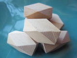 80pcs 15x22mm Natural Wood Spacer Beads, Geometric Wooden Charm Finding