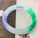 Natural Jadeite Bracelet Princess Jade Purple Green 54-62mm