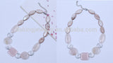 Pink Shell Bead Stone Necklace for Women