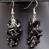 Baroque Lapis Dangle Earrings S925 Silver Hook Fine Jewelry