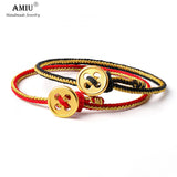 Frosted Plated Red String Bracelets For Couples