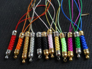 120pcs Mixed Colors Cell Phone Strap Lanyard Keychain Zipper Pull