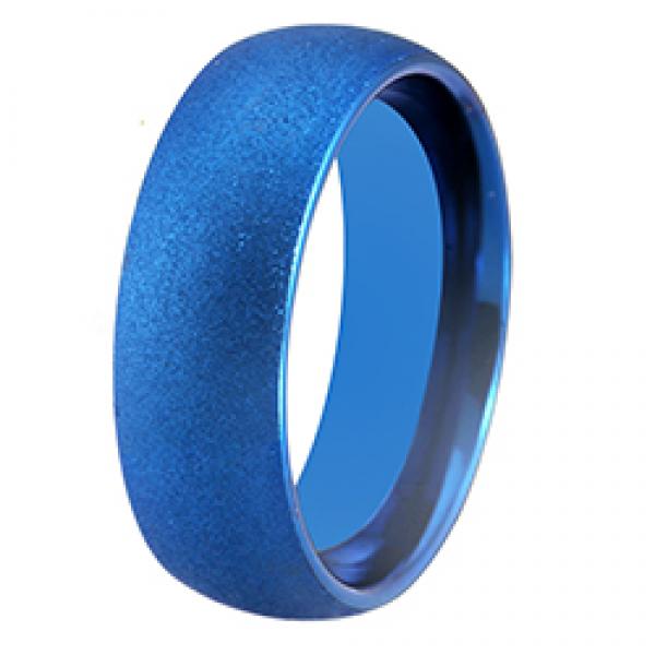 Sandblasted Tungsten Carbide Men's Ring 8mm Comfort Fit Wedding Band