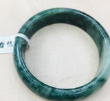 Zhe Ru Jewelry Natural Jadeite Bracelet Dark Bicolor 54-62mm