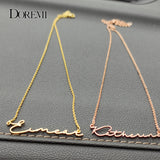 Custom DOREMI Script Font Name Pendant Necklace for Good Friend