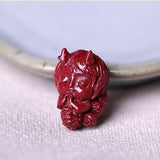 5A Cinnabar Dragon Necklace Pendant Bead DIY Jewelry Material
