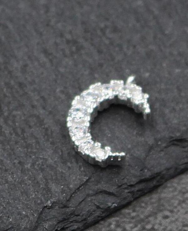 925 Silver Zircon Paved Charms Dangle Pendants DIY Jewelry Findings