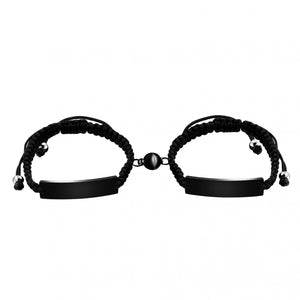 USPS Engraving Braided String Bracelets for Couples Men Women