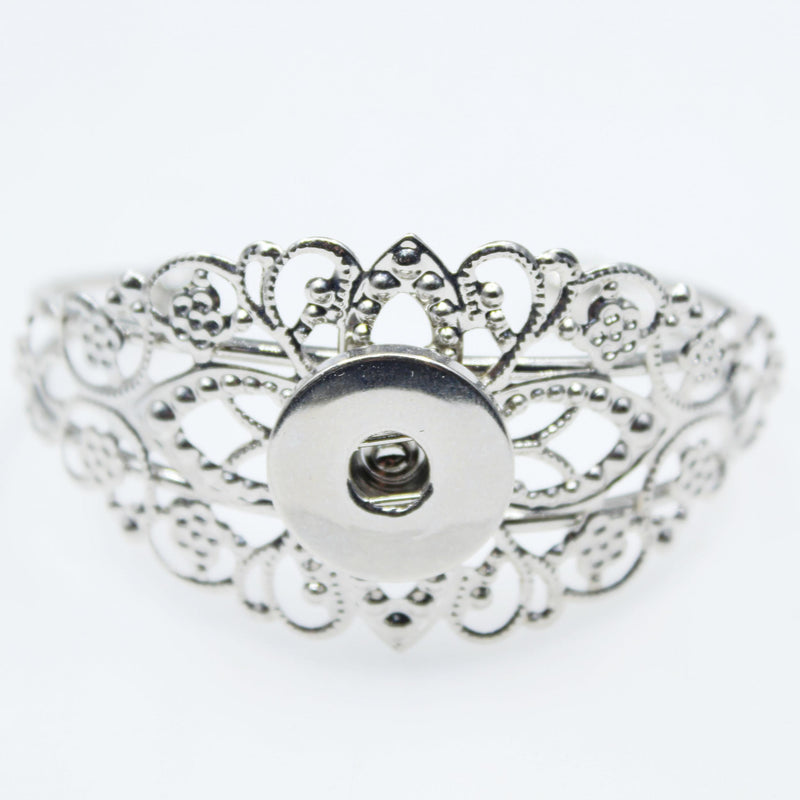 3pcs Snap Button Bangles Charms Alloy Snap Bracelets 18mm Button Jewelry