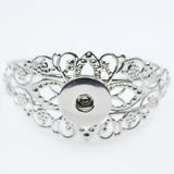 3pcs Snap Button Bangles Charms Alloy Snap Bracelets 18mm Button Jewelry