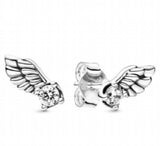 925 Silver Beaded Circle Stud Earrings for Women