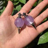 1 Pc High Amethyst Pendulum Pendant Crystal Reiki Healing Stone