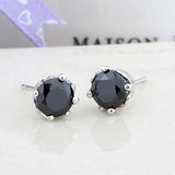 CZ Stones Stud Earrings for Women in 925 Sterling Silver Jewelry
