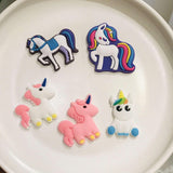 100PCS Mix Unicorn PVC Craft Flat Back DIY Boys Girls Shoes Charms