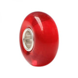 925 Sterling Silver Large Hole Colorful Solid Charm Glass Beads