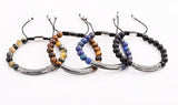 Men Bracelet Stone Beads Stainless Steel Friendship Bracelet